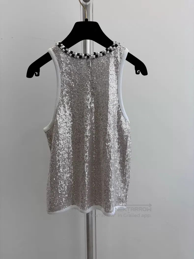 Chanel Chanel Early spring sequin heavy industry vest Size XXS / US 00 / IT 34 - 2 Thumbnail