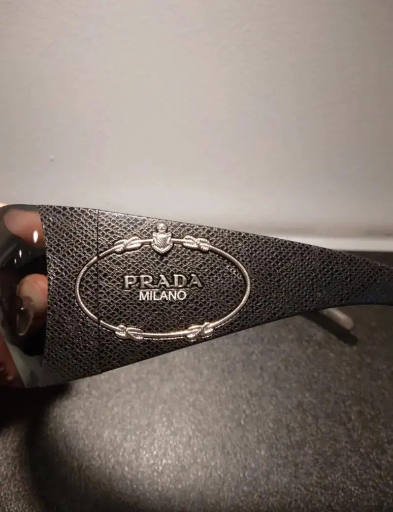 Prada × Vintage PRADA Sunglasses Rectangle Wrap Shield Sport Flame Star Size ONE SIZE - 1 Thumbnail