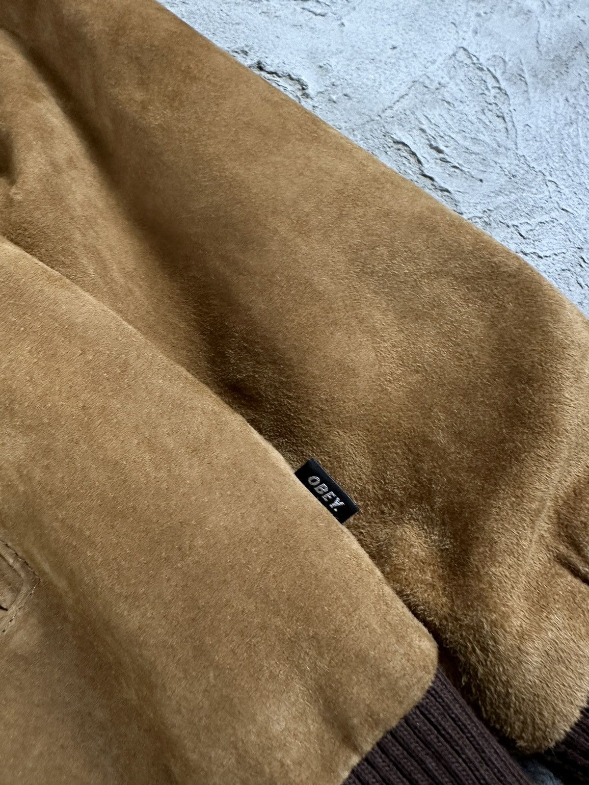 Obey Obey Suede Leather Boxy Bomber Jacket Size US M / EU 48-50 / 2 - 9 Thumbnail
