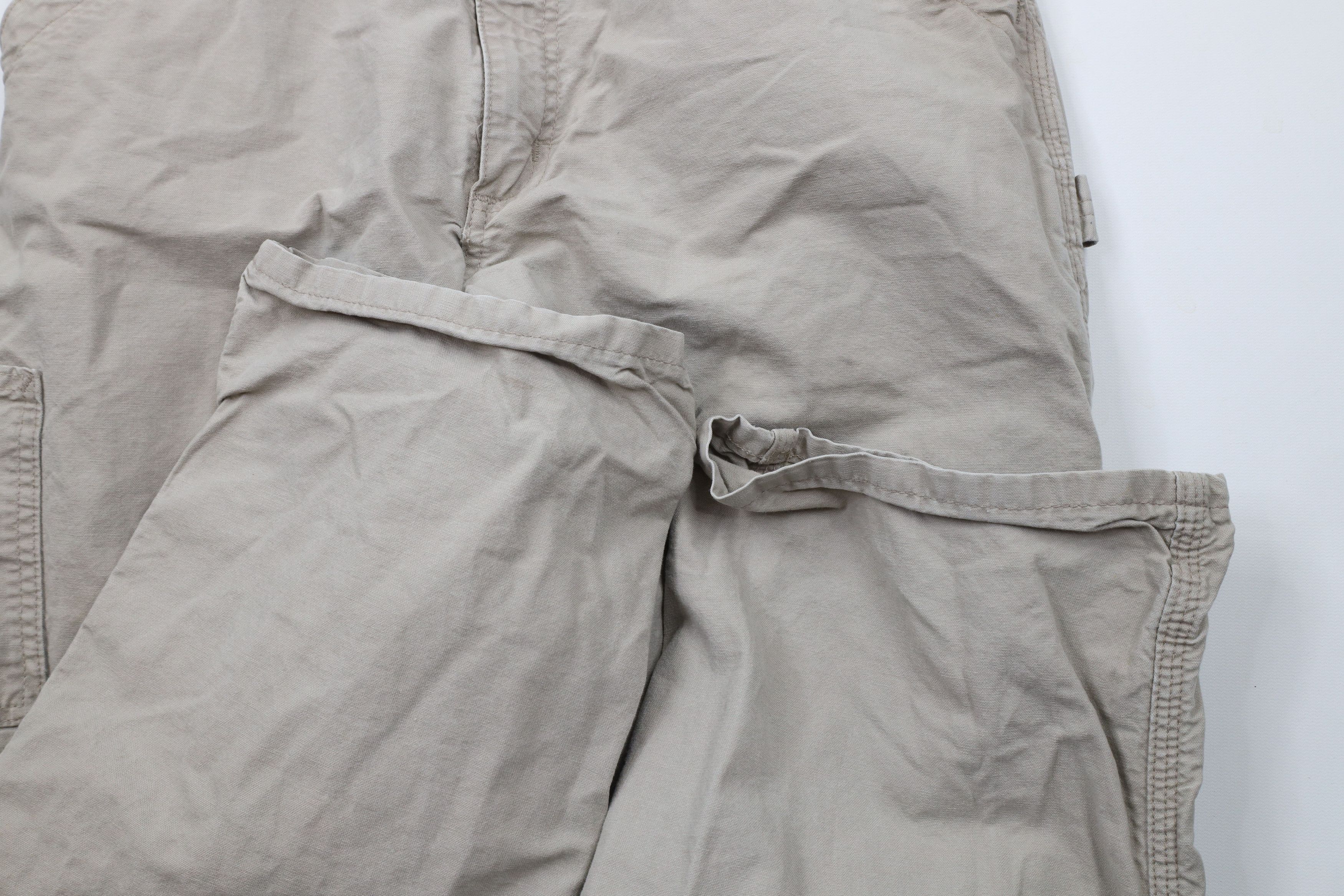 Carhartt × Vintage Vintage Carhartt Spell Out Wide Leg Dungaree Pants Tan Size US 34 / EU 50 - 7 Thumbnail