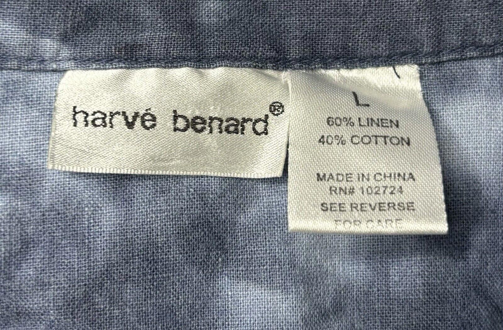 Harve Benard Harve Benard Top Women's Large Linen Cotton Button Up Size L / US 10 / IT 46 - 2 Thumbnail