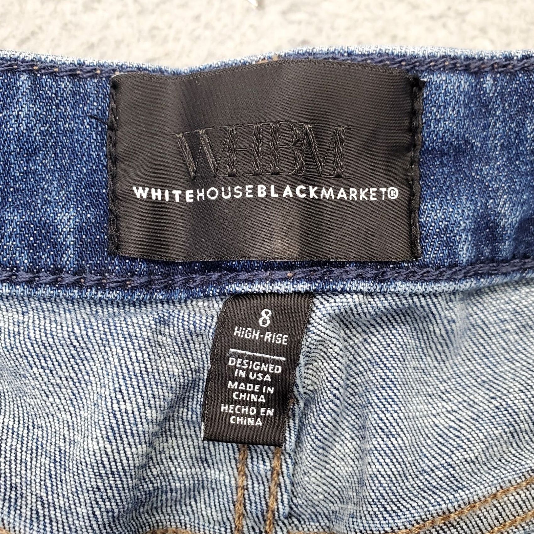 White House Black Market White House Black Market Jeans Women 8 Blue Denim High Rise Boho Faded Whiskered Womens Size 8 Blue Denim Jeans Size 30" / US 8 / IT 44 - 6 Thumbnail