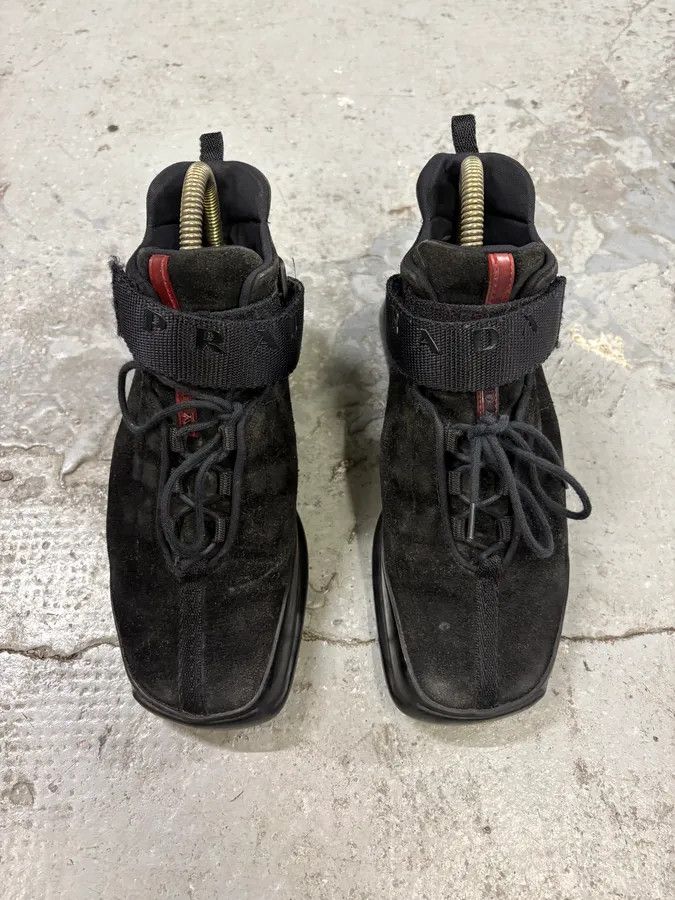 Prada FW1999 Prada Black Hybrid High Leather Strap Shoes Size US 5 / IT 35 - 2 Thumbnail