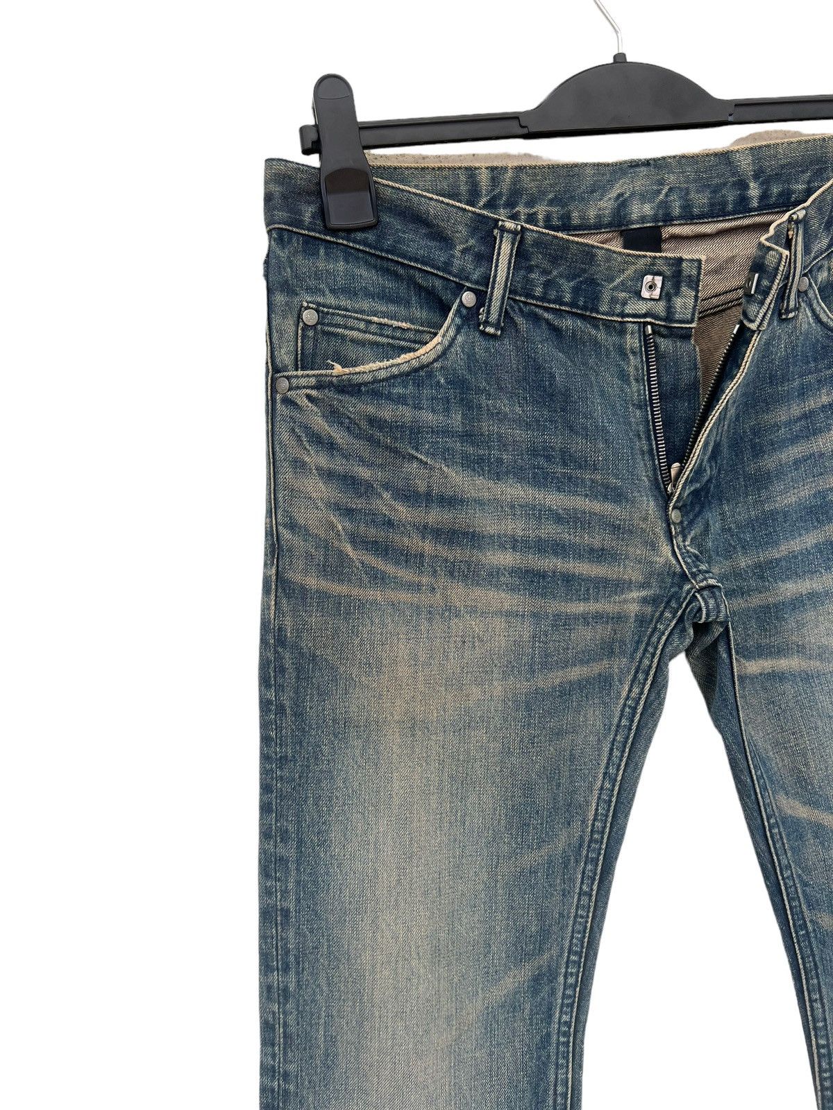 Japanese Brand Vintage Pledge Japan Distressed Muddy Denim Slim Jeans Size US 31 - 8 Thumbnail