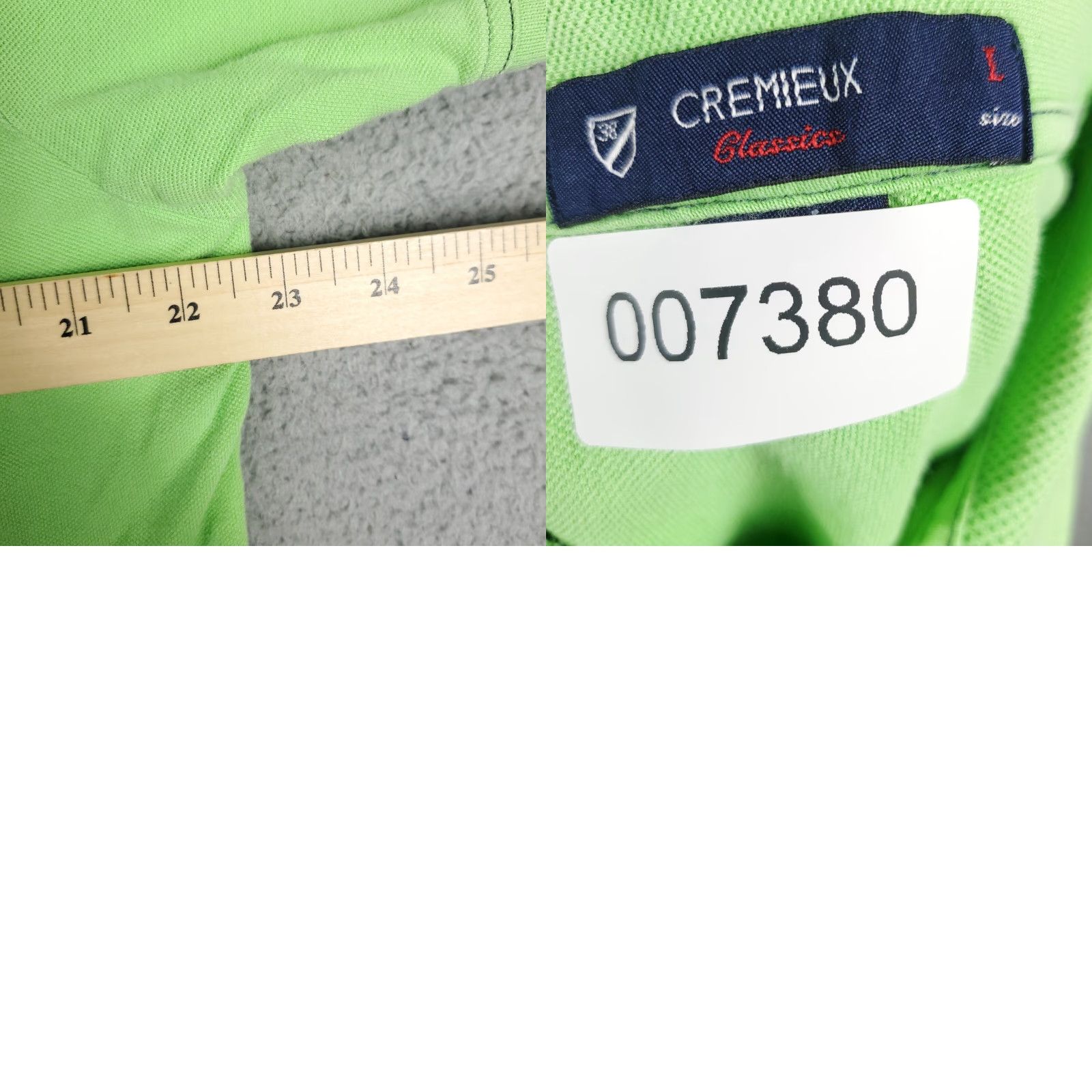 Cremieux Daniel Cremieux Polo Shirt Adult Large Green 100% Cotton Short Sleeve Button Logo Solid Preppy Sports Mens Size US L / EU 52-54 / 3 - 8 Thumbnail