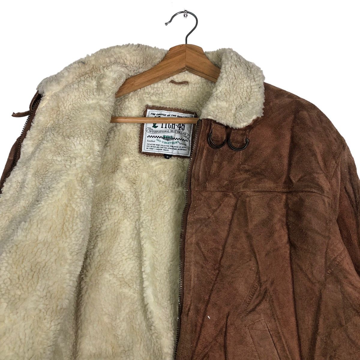 Japanese Brand 🔥Vtg Biker Leather Jacket Shearling Japan Pitch 45 Size US M / EU 48-50 / 2 - 10 Thumbnail