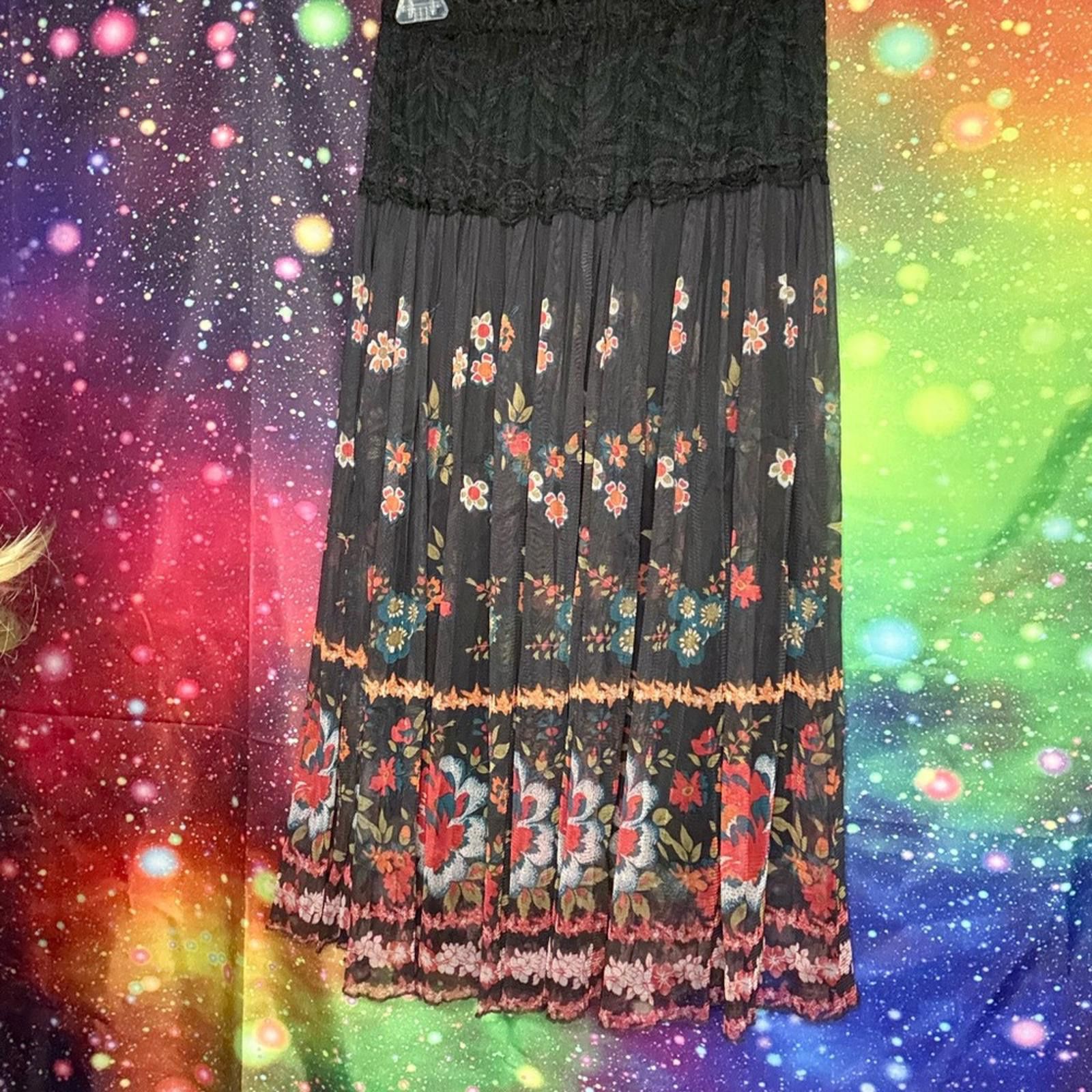 Designer Floral Maxi Skirt Size 32" / US 10 / IT 46 - 1 Thumbnail