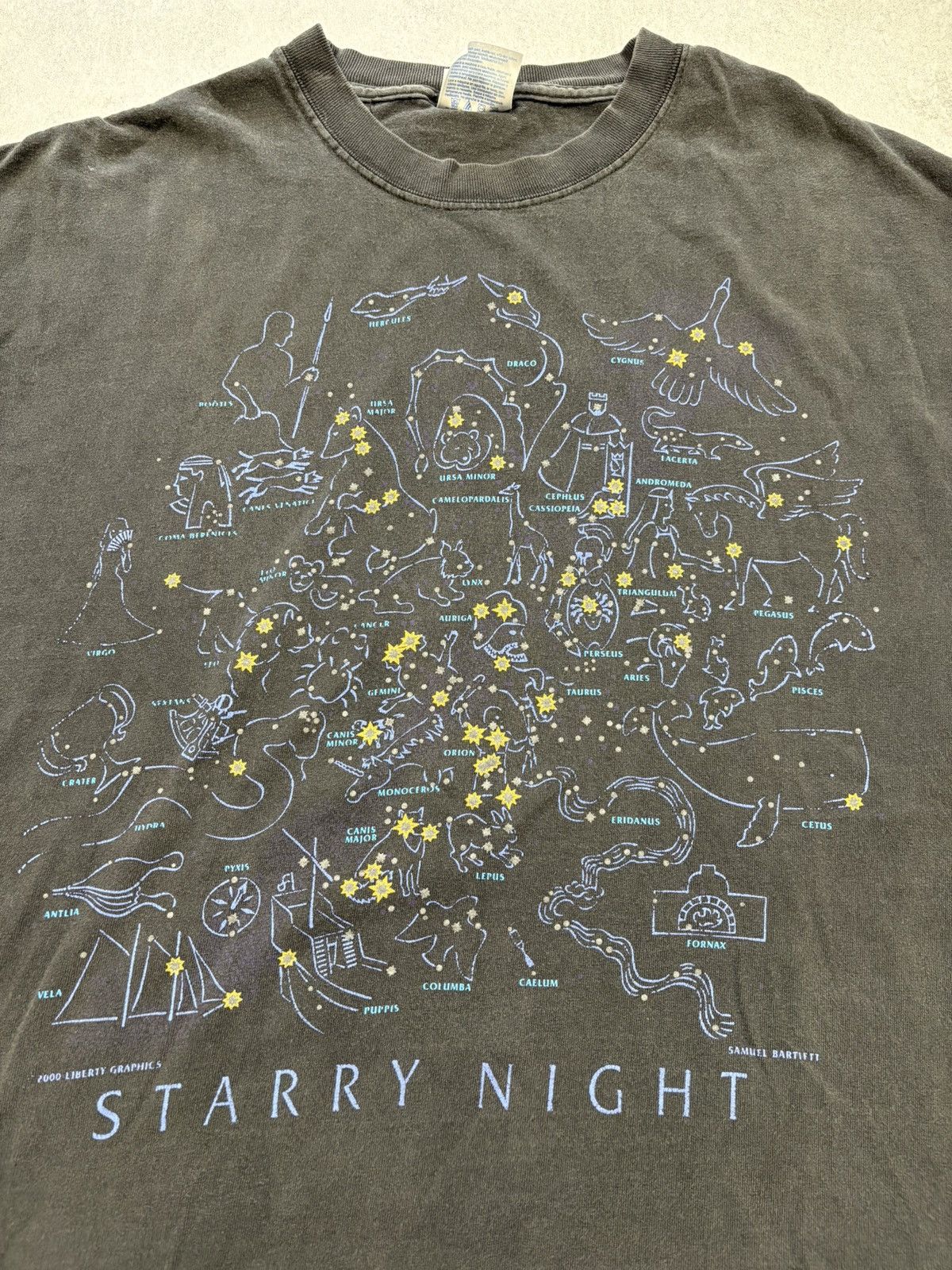 Vintage 2000 Starry Night Liberty Graphics Hanes Tee XL