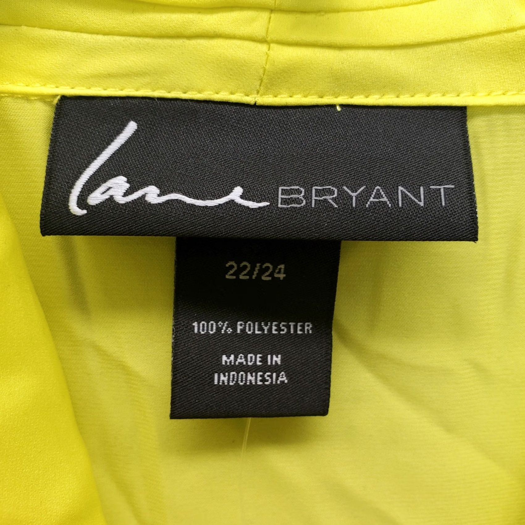 Vintage Lane Bryant Swing Tank Top Womens 22/24 Yellow Relaxed Fit Sleeveless Cowl Neck Size 3XL / US 20-22 - 5 Thumbnail