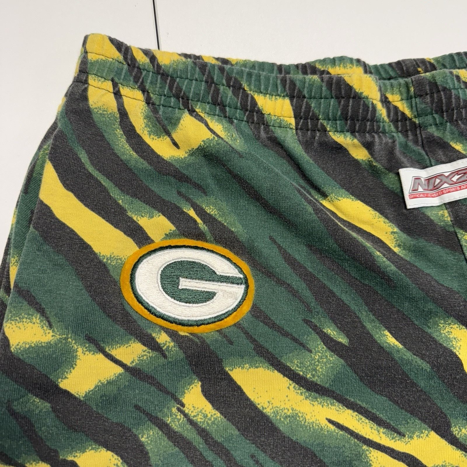 NFL × Vintage VTG 90s NIXZ Green Bay Packers Pants MC Hammer Workout Zubaz Size US 33 - 5 Thumbnail