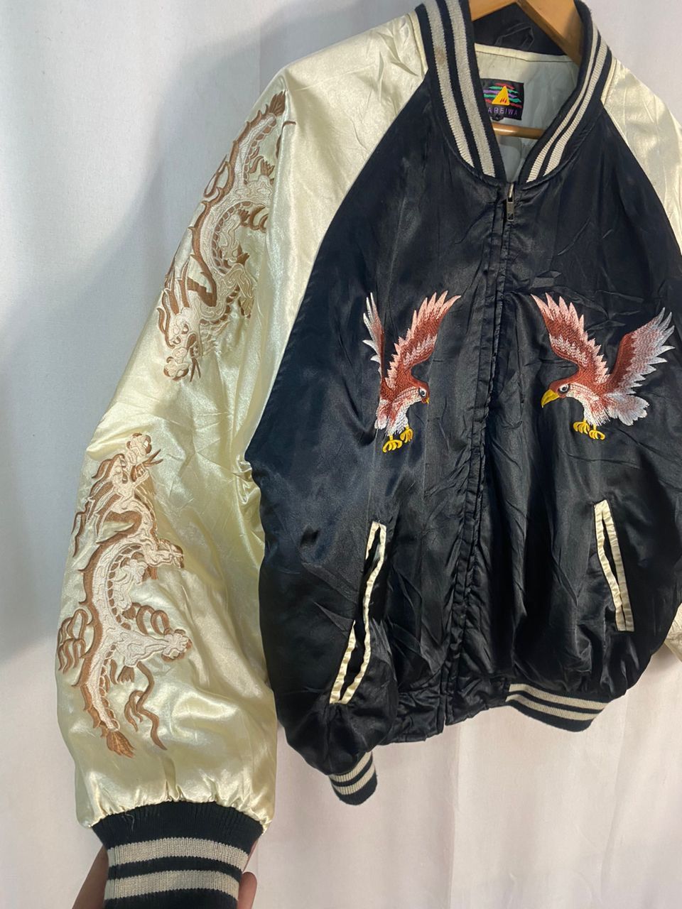 Japanese Brand × Vintage Vintage sukajan embroidered zipper jacket by hareiwa Size US L / EU 52-54 / 3 - 7 Thumbnail