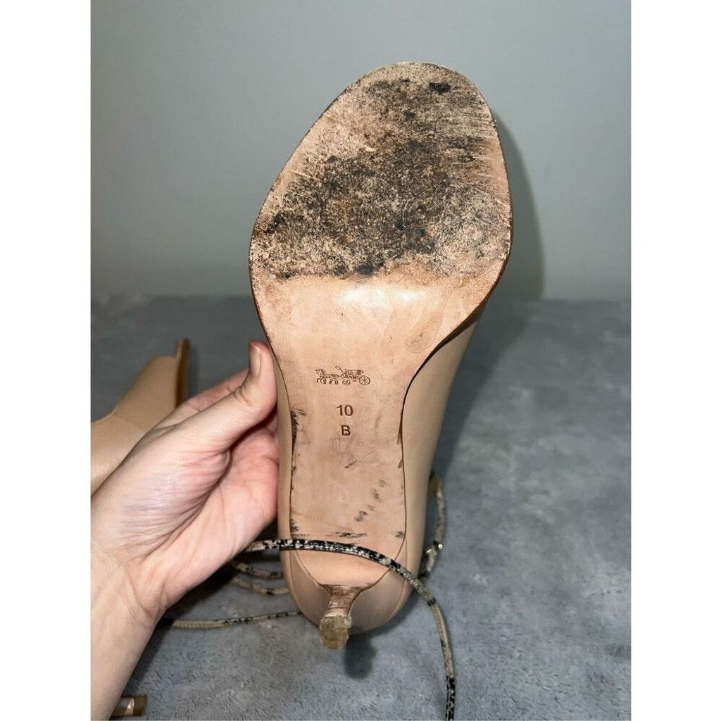 Coach Coach Nude Neutral KIRA High Heel Lace Up Women’s 10 Size US 10 / IT 40 - 6 Thumbnail