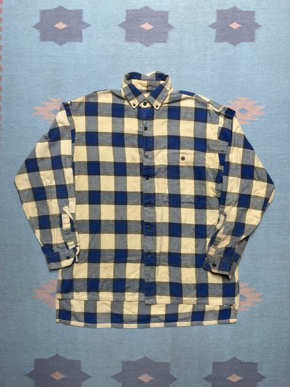 Arrow × Vintage Vtg 80s 90s flannel shirt arrow plaid brushed cotton medium Size US L / EU 52-54 / 3 - 1 Thumbnail
