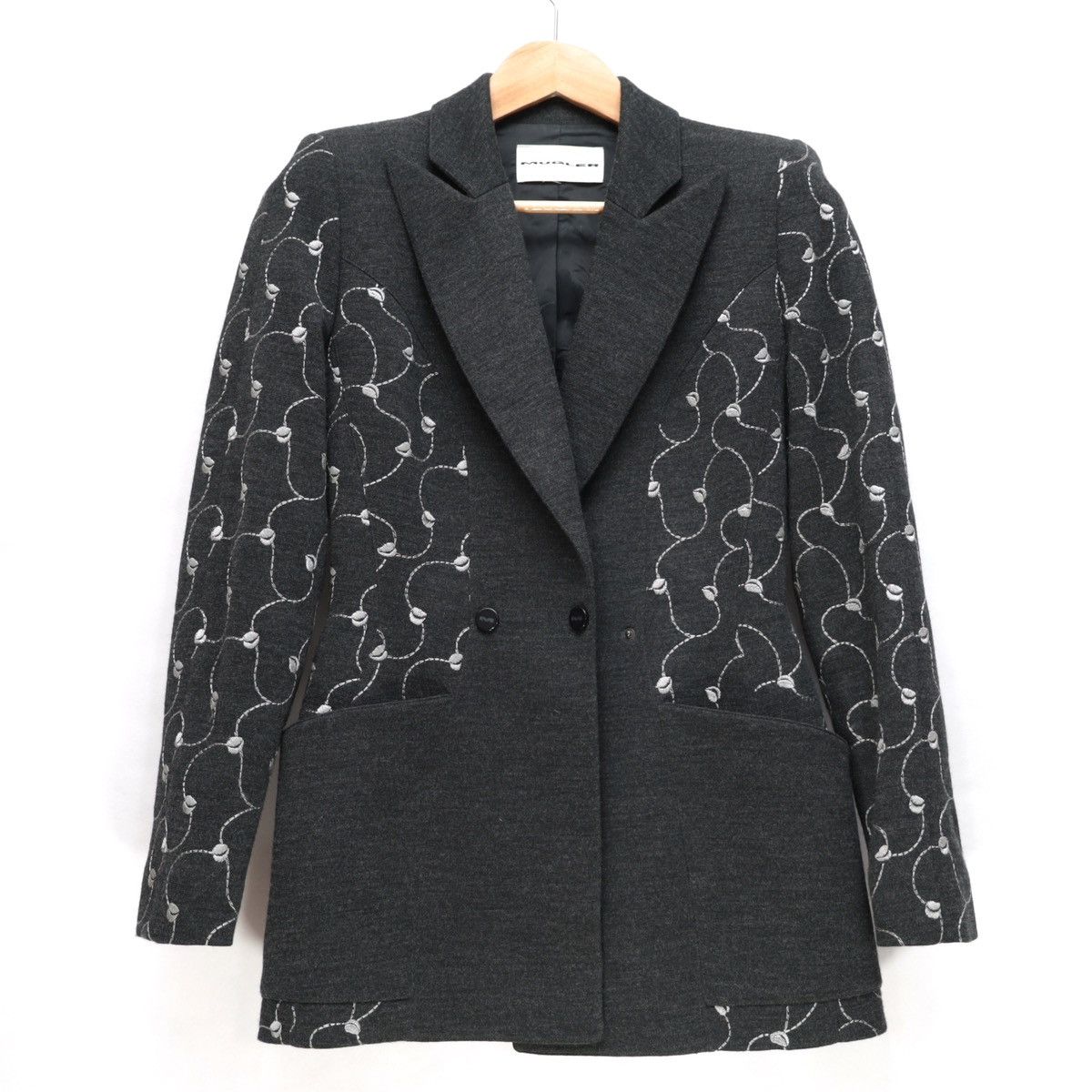 Mugler Designer Vintage Thierry Mugler Jacket Embroidered Leaves Size M / US 6-8 / IT 42-44 - 5 Thumbnail