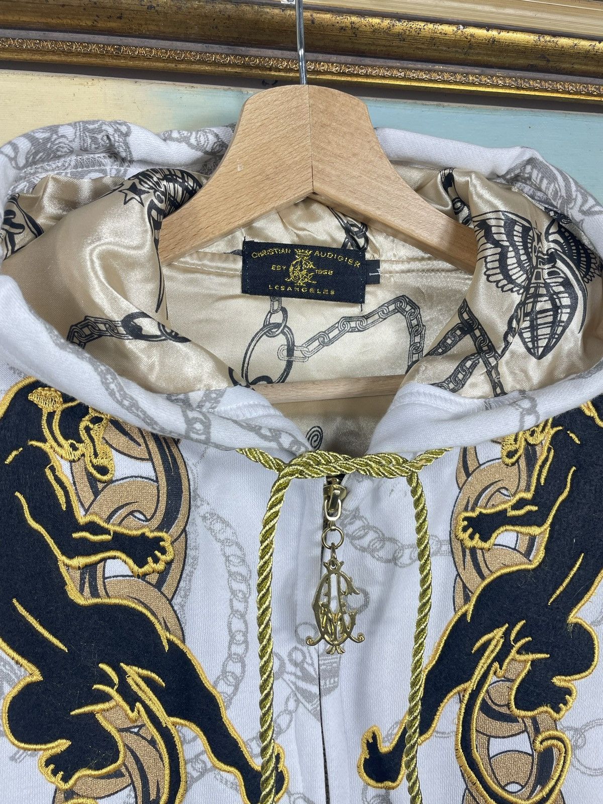 Christian Audigier × Ed Hardy × Vintage Christian Audigier Retro 00s Hoodie With Crystals Affliction Size US XS / EU 42 / 0 - 6 Thumbnail