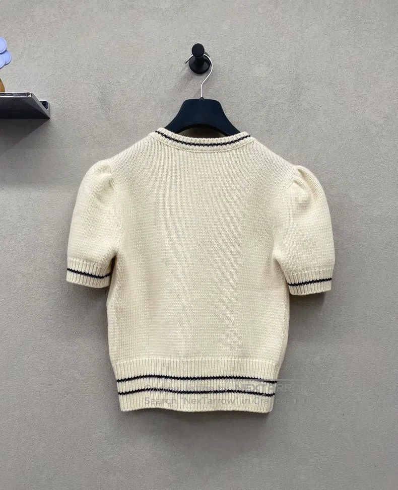 Dior Dior Beige wool knitted short sleeves Size XS / US 0-2 / IT 36-38 - 2 Thumbnail