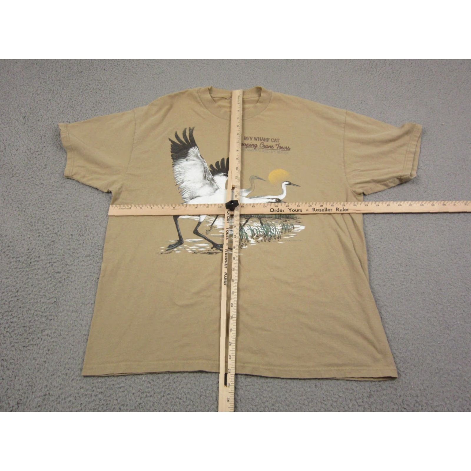 Vintage Vintage Crane Shirt Mens 2XL Brown Aransas National Wildlife Refuge Whooping T-Shirt Short Sleeve Crew Neck Jersey 80s 90s Beer Classic School Men Size US XXL / EU 58 / 5 - 7 Thumbnail