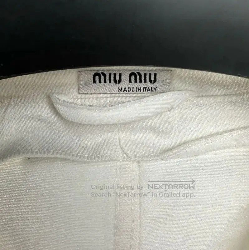 Miu Miu Miu Miu White Cotton Jacket for Women . Size M / US 6-8 / IT 42-44 - 4 Thumbnail