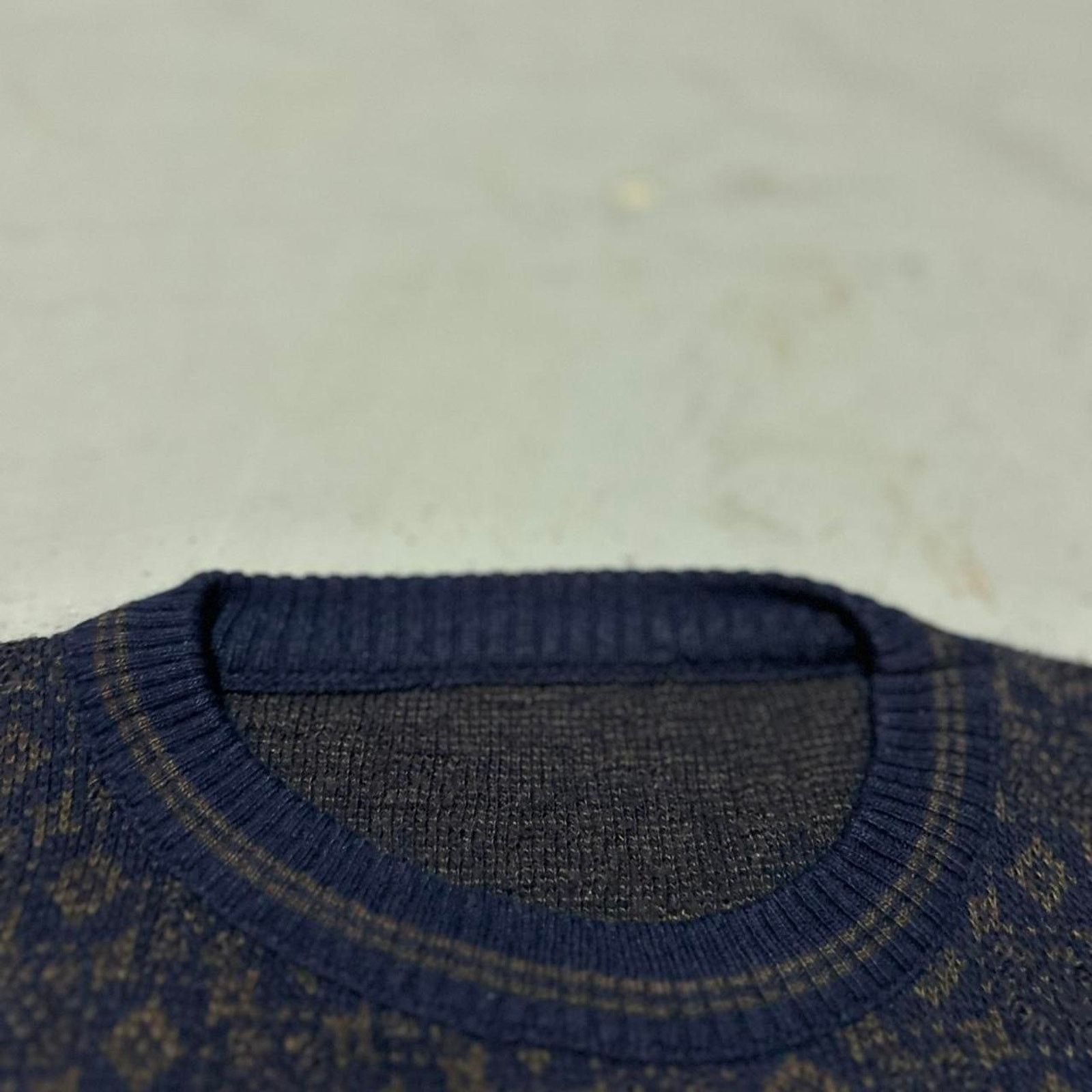 Other Navy Blue Vintage 80s Alberto Dani Sweater - Unique Pattern Size US M / EU 48-50 / 2 - 2 Thumbnail