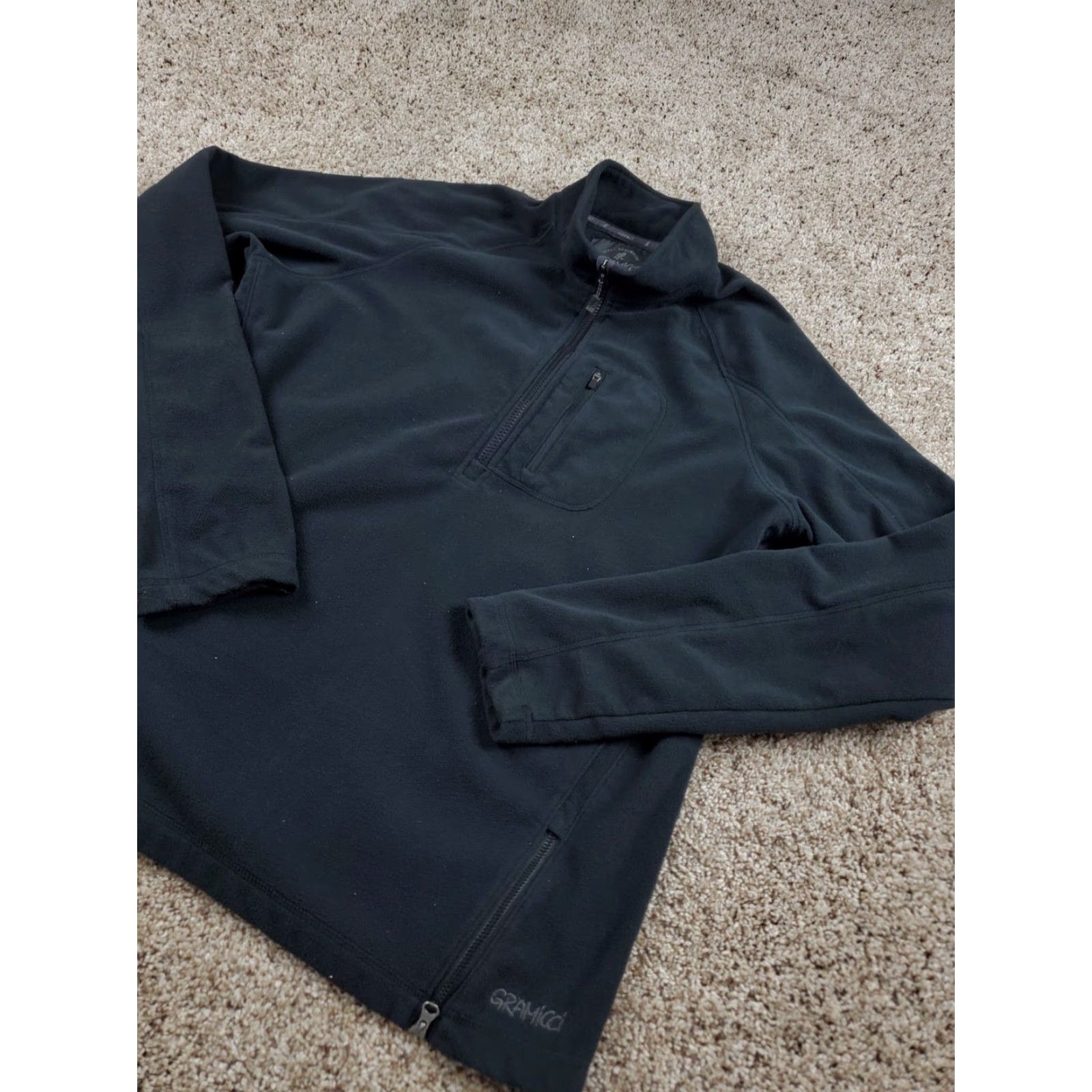 Gramicci Gramicci Jacket Windbreaker L Black 1/4 Zip Fleece Outdoor Casual Workwear Mens Size US L / EU 52-54 / 3 - 2 Thumbnail