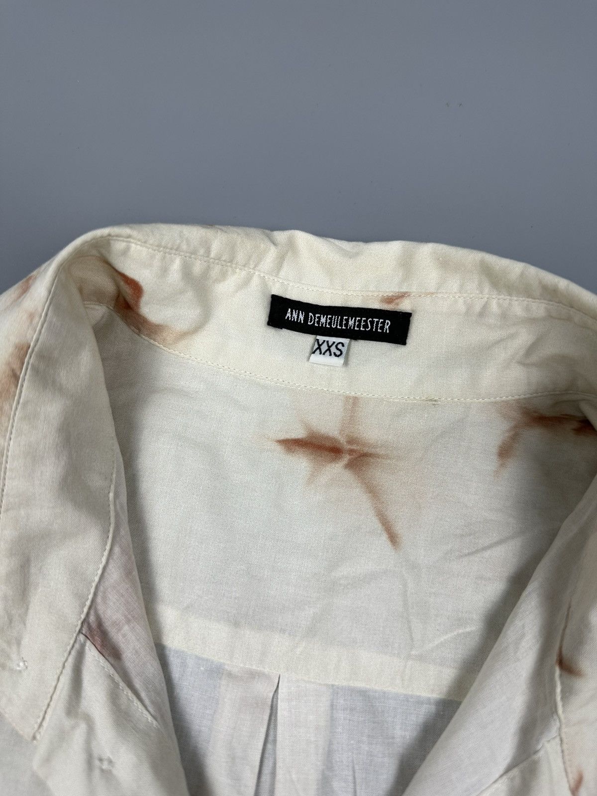 Ann Demeulemeester Ann Demeulemeester Grise Bird Print Shirt Size US XXS / EU 40 - 6 Thumbnail