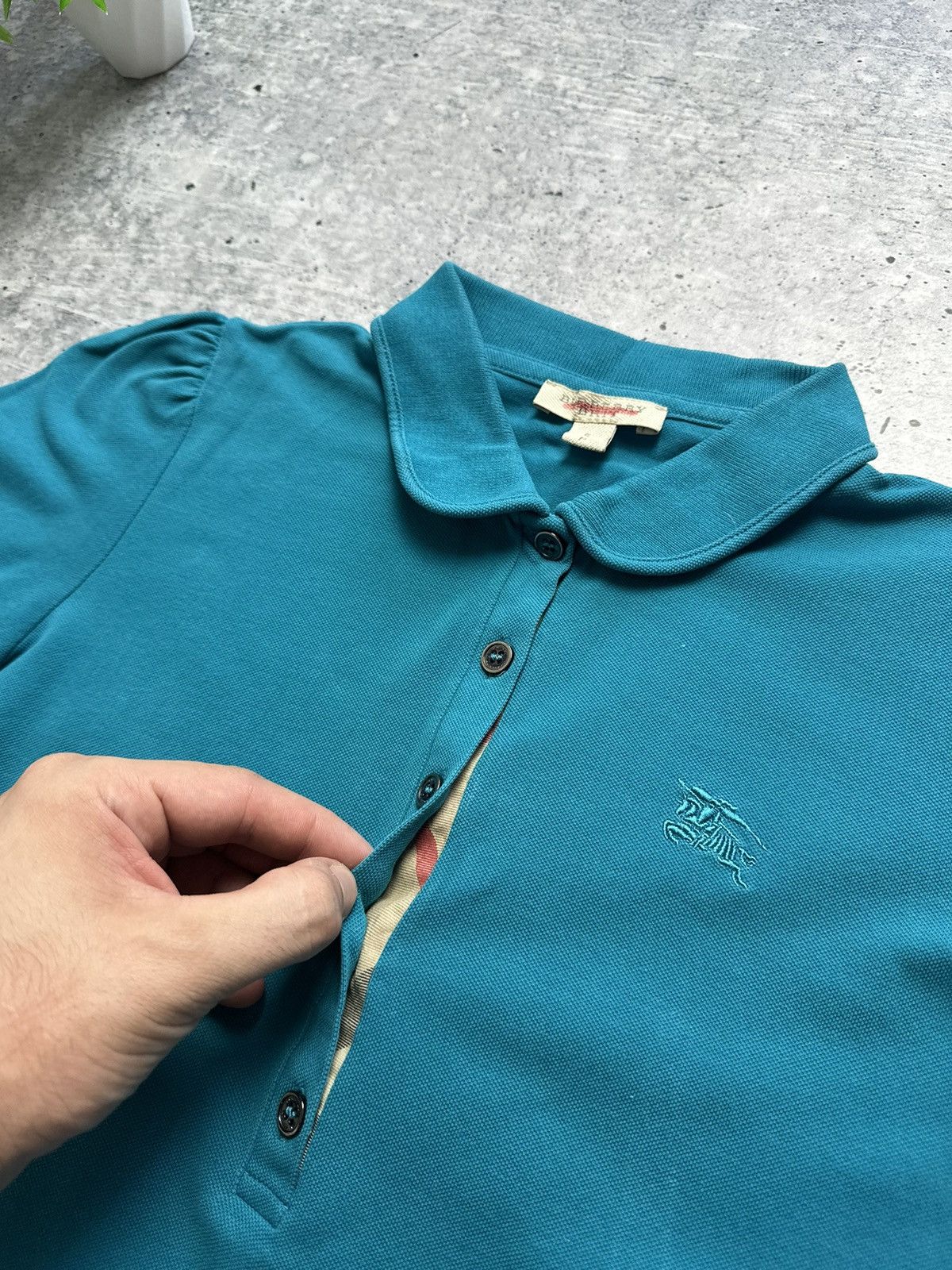 Burberry Vintage Burberry Brit Nova Check Collar Polo Tee Shirt Y2K Size S / US 4 / IT 40 - 4 Thumbnail