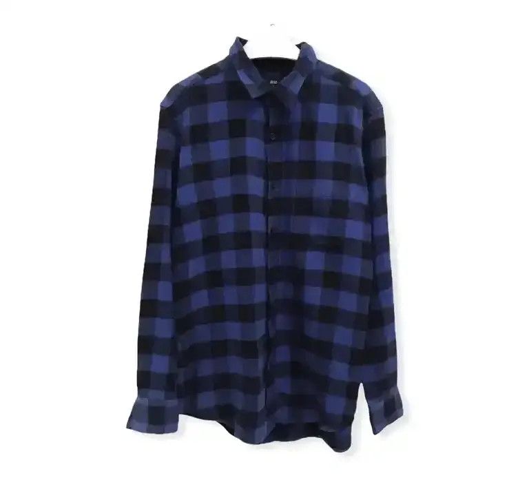 Flannel Japanese Brand Uniqlo Plaid Tartan Flannel Shirt Size US L / EU 52-54 / 3 - 1 Thumbnail
