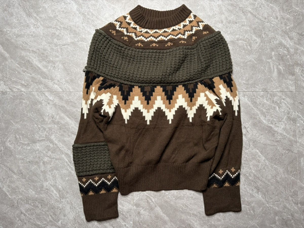 Sacai Sacai F/W 19 Fair Isle Print Knit Sweater Size US M / EU 48-50 / 2 - 1 Thumbnail