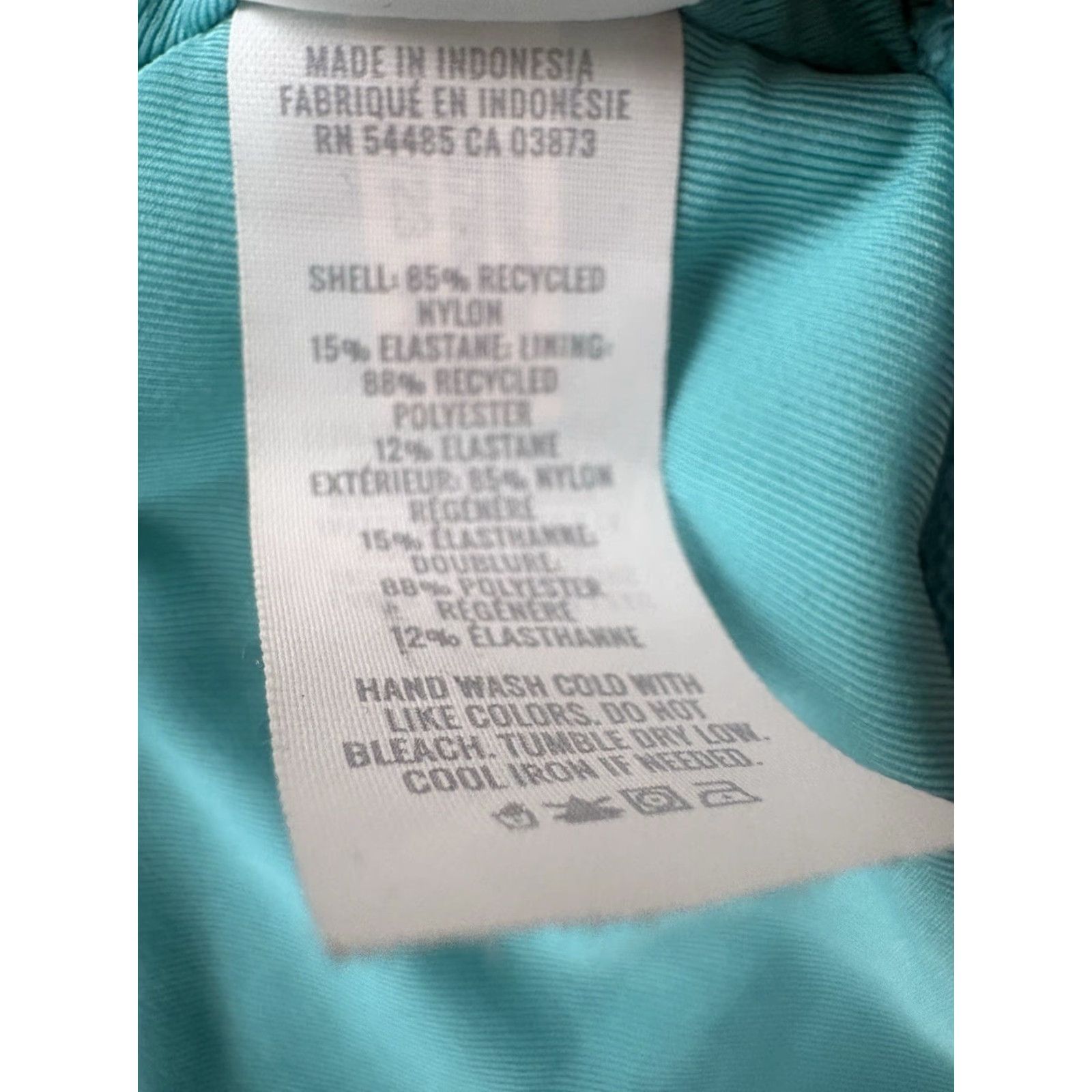 Vintage Aerie Turquoise Bikini Top Womens M Scoop V-Neck No Padding Adjustable Strap Back Logo Beach Modern Size M / US 6-8 / IT 42-44 - 6 Thumbnail