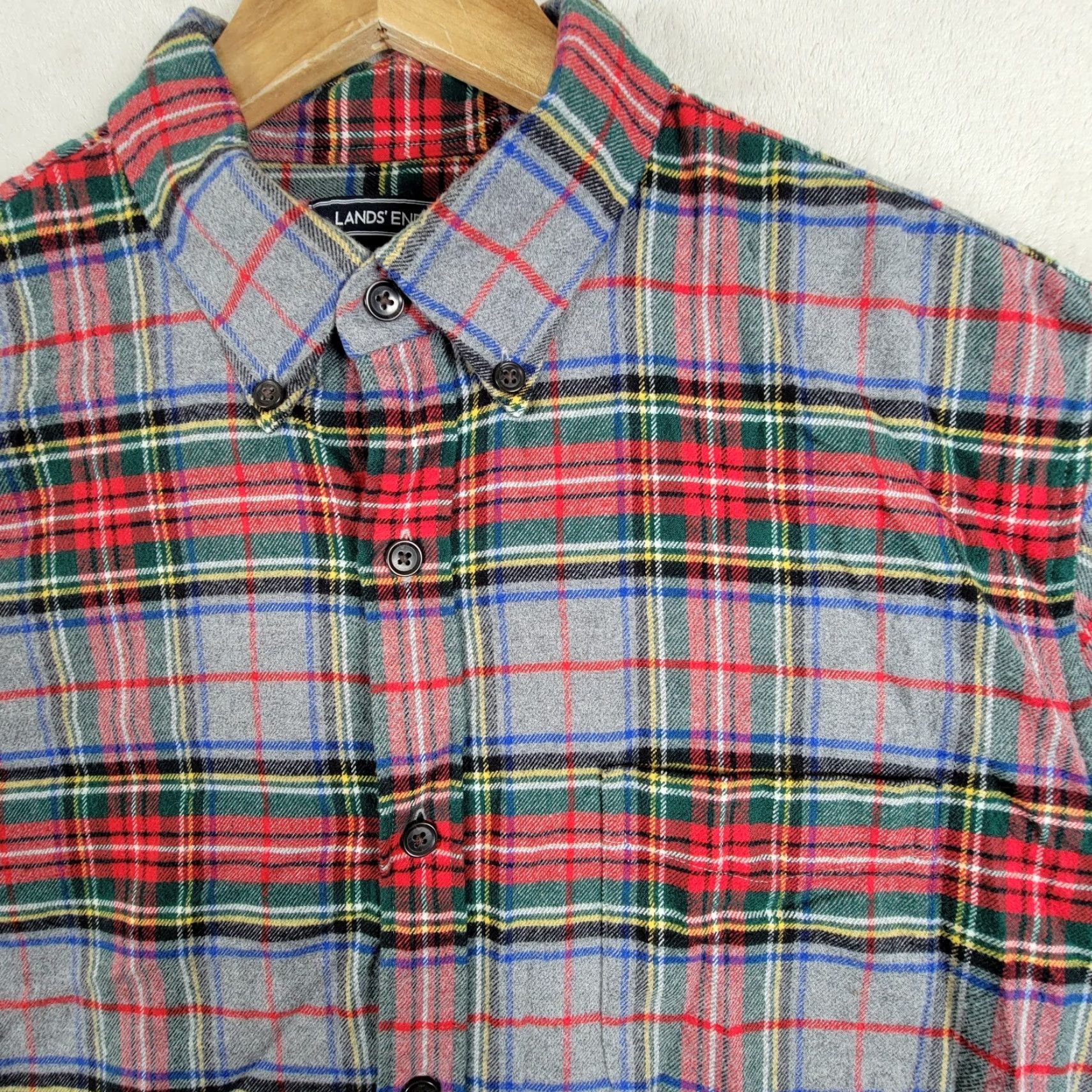 Vintage VINTAGE LL Bean Flannel Shirt Mens Large Gray Plaid Button-Up Outdoors Size US M / EU 48-50 / 2 - 3 Thumbnail