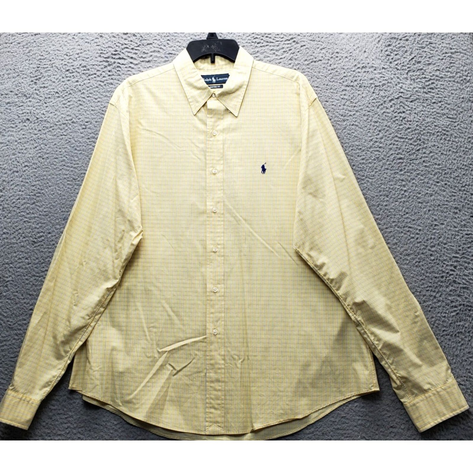 Ralph Lauren VINTAGE Ralph Lauren Dress Shirt Mens 17.5 Multi Custom Fit Pony Logo Button Down Shirt Mens XS-3XL Size 48R - 2 Thumbnail