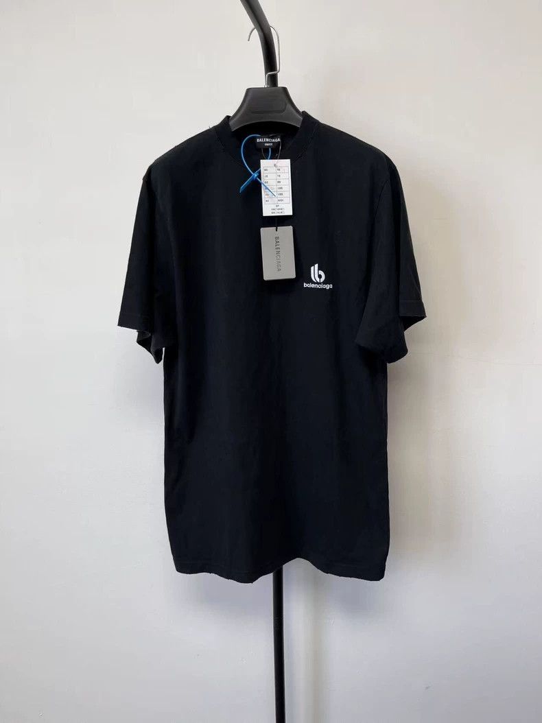 Balenciaga Balenciaga Men's Logo Print Short Sleeve T-shirt - dmc Size US M / EU 48-50 / 2 - 1 Thumbnail