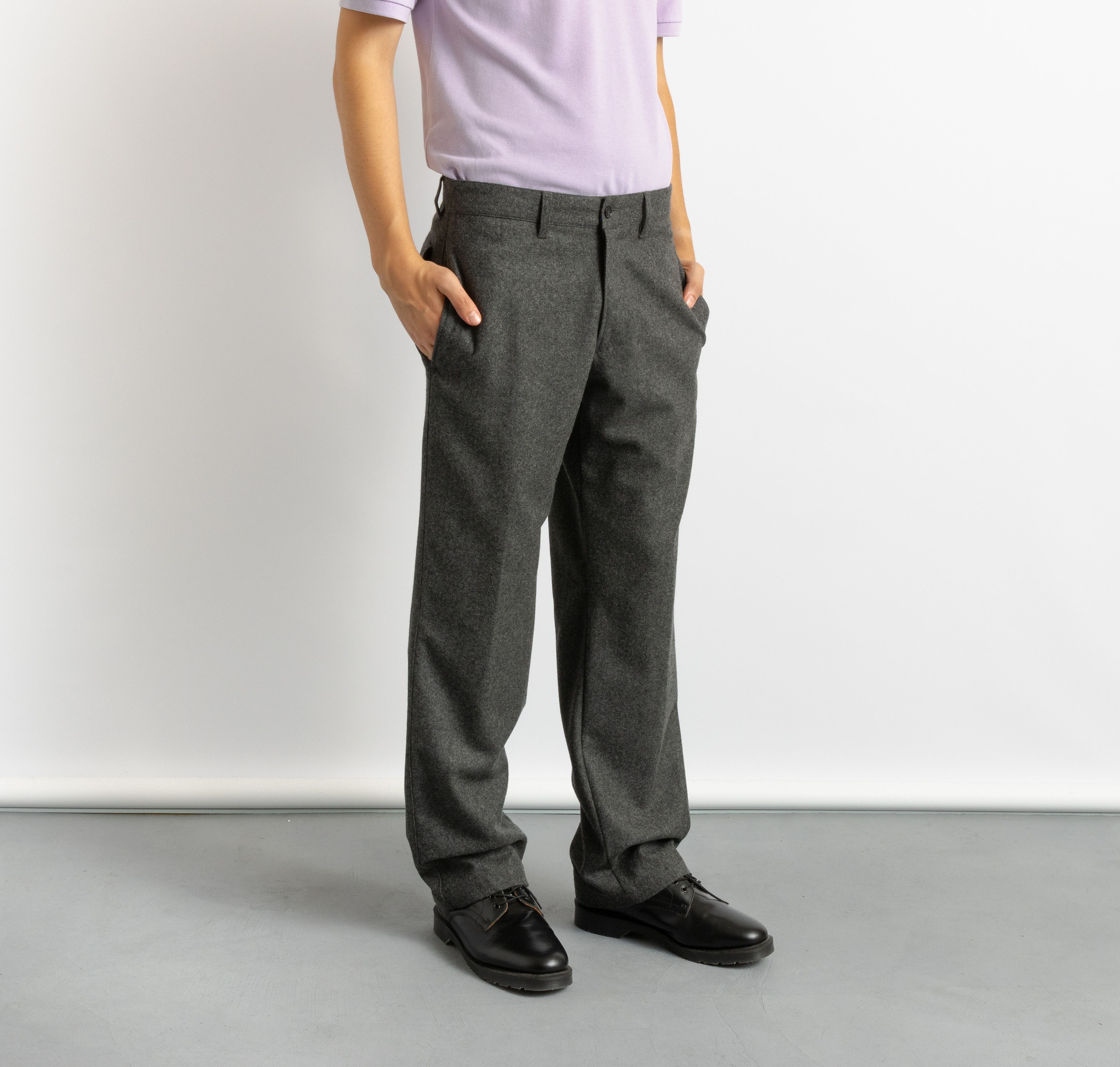 Vintage 1980's Vintage Men's European Wool Grey Slacks Trousers 8726 Size US 32 / EU 48 - 1 Thumbnail