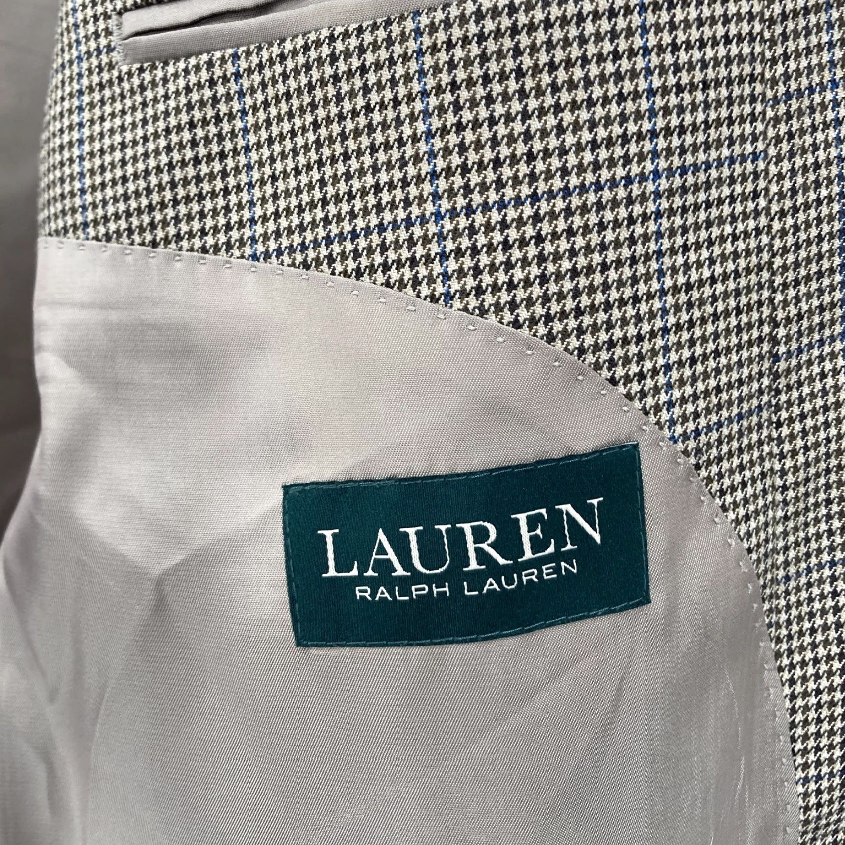 Ralph Lauren Lauren Ralph Lauren Blazer Mens 48L Brown Houndstooth Two-Button Sport Coat Shirt Jacket Coat Single-Breasted Notch Lapel Mens Size 48R - 6 Thumbnail