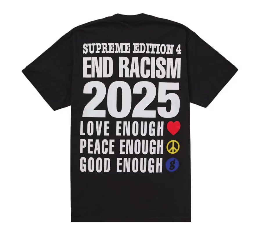 Supreme GOODENOUGH End Racism Tee Black Size M