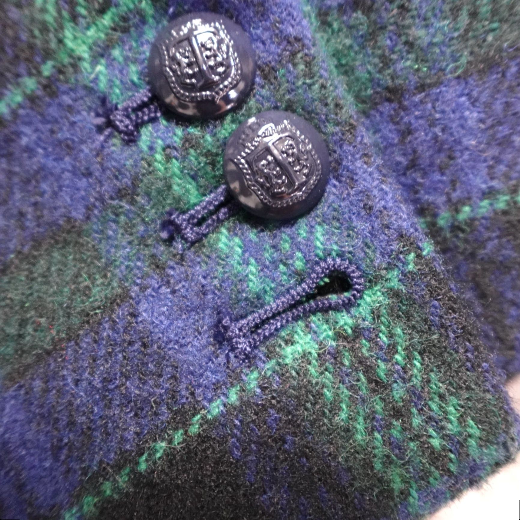 Talbots Talbots Blazer Women 10 Blue Plaid Wool Blend Tuxedo Long Sleeve Vintage? Size L / US 10 / IT 46 - 2 Thumbnail