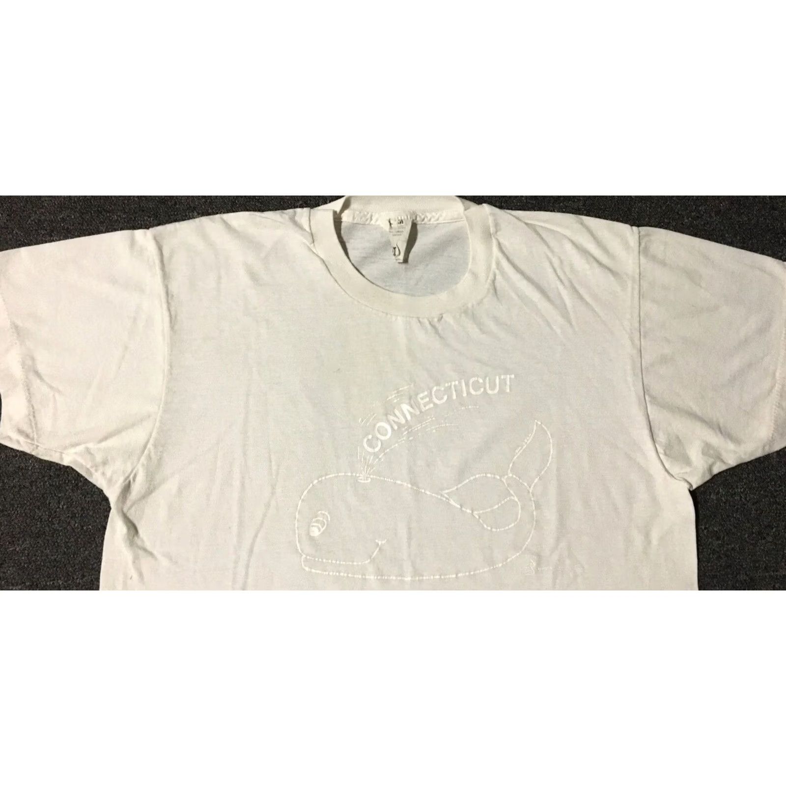 Vintage VINTAGE Connecticut Whale Faded Spellout Shirt S USA Graphic Tee Men White 80s 90s Grunge Biker Surf Ocean Nautical Punk Retro Rock Beach Tattoo S Size US S / EU 44-46 / 1 - 5 Thumbnail