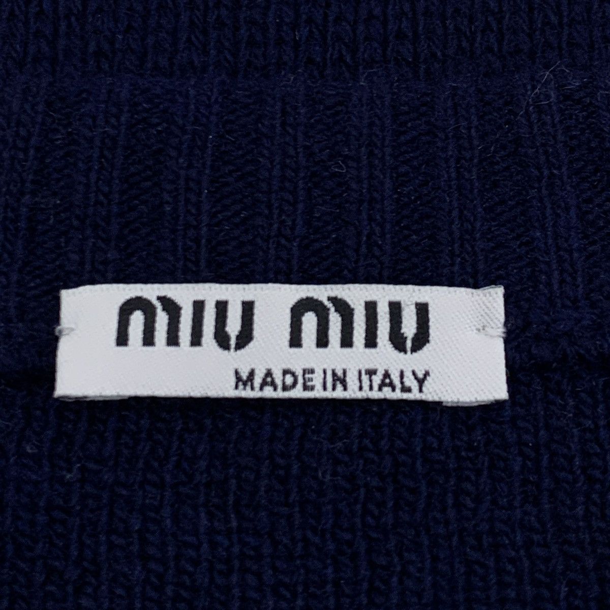 Miu Miu MiuMiu Navy Daisy Wool Long Sleeve Knit Sweater K26WX Size S / US 4 / IT 40 - 6 Thumbnail