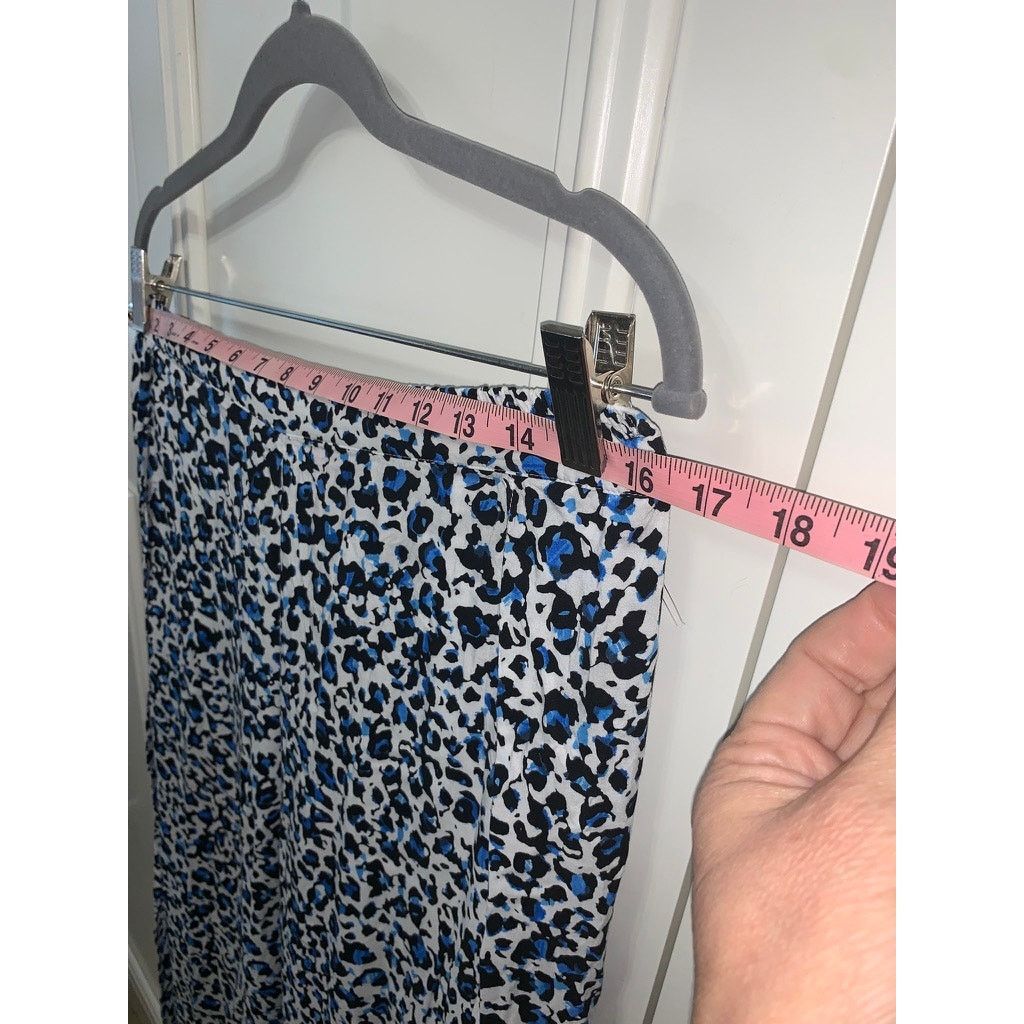 Victoria's Secret Victoria's Secret Women's Large Blue Leopard Print Pants Size 32" / US 10 / IT 46 - 7 Thumbnail