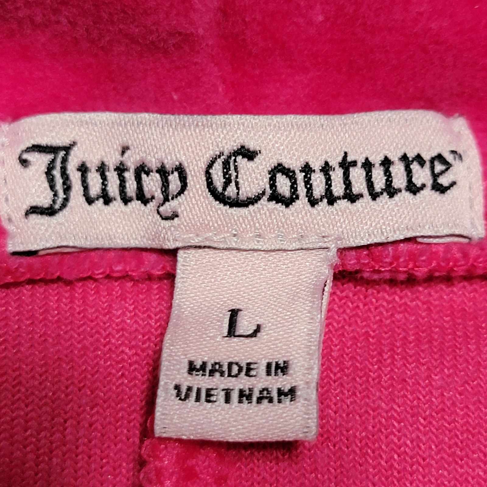 Juicy Couture Juicy Couture LS Hooded Classic Velour Jacket - Size Large Size L / US 10 / IT 46 - 6 Thumbnail