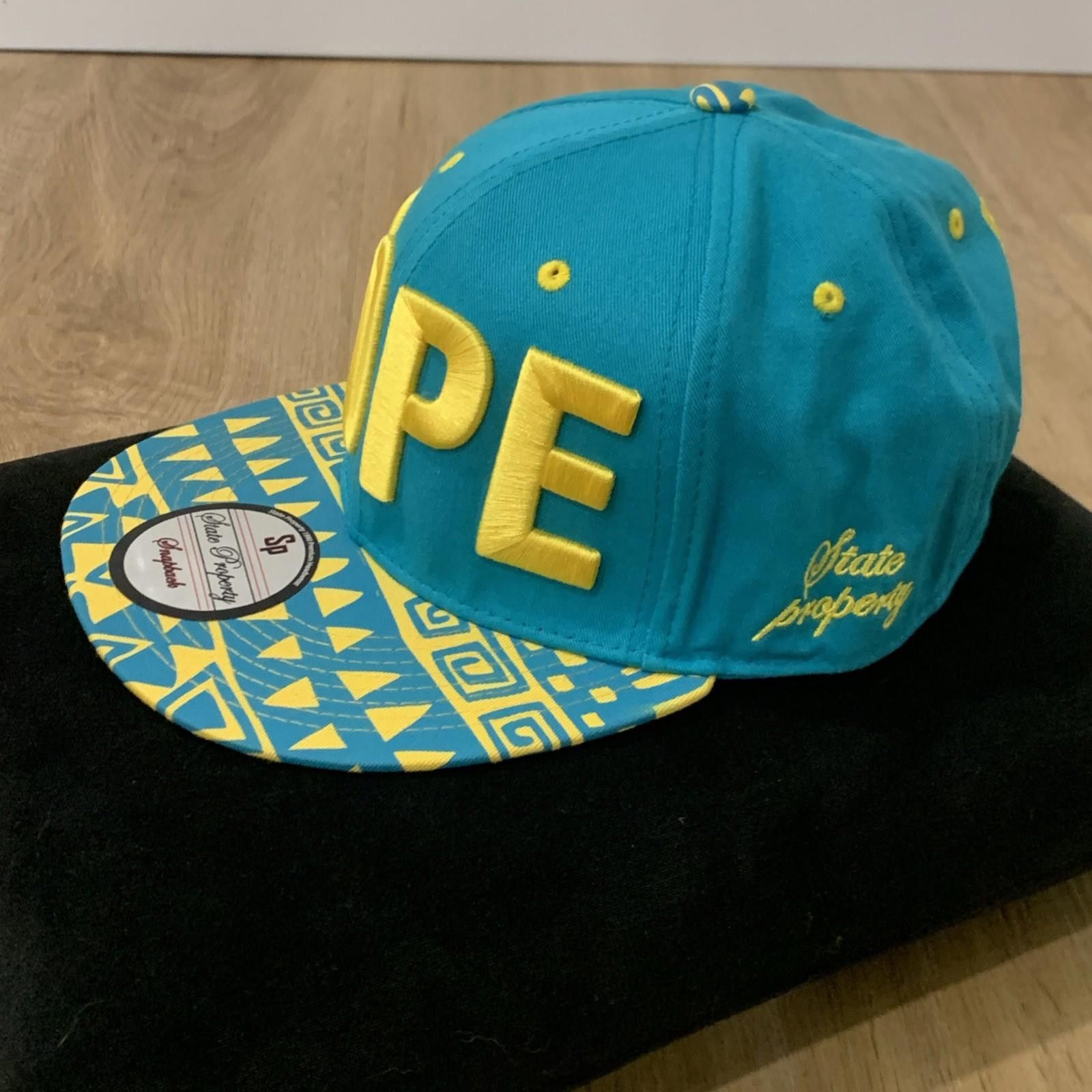 Other State Property DOPE Snapback Hat Teal Yellow Underbrim Art Size ONE SIZE - 3 Thumbnail