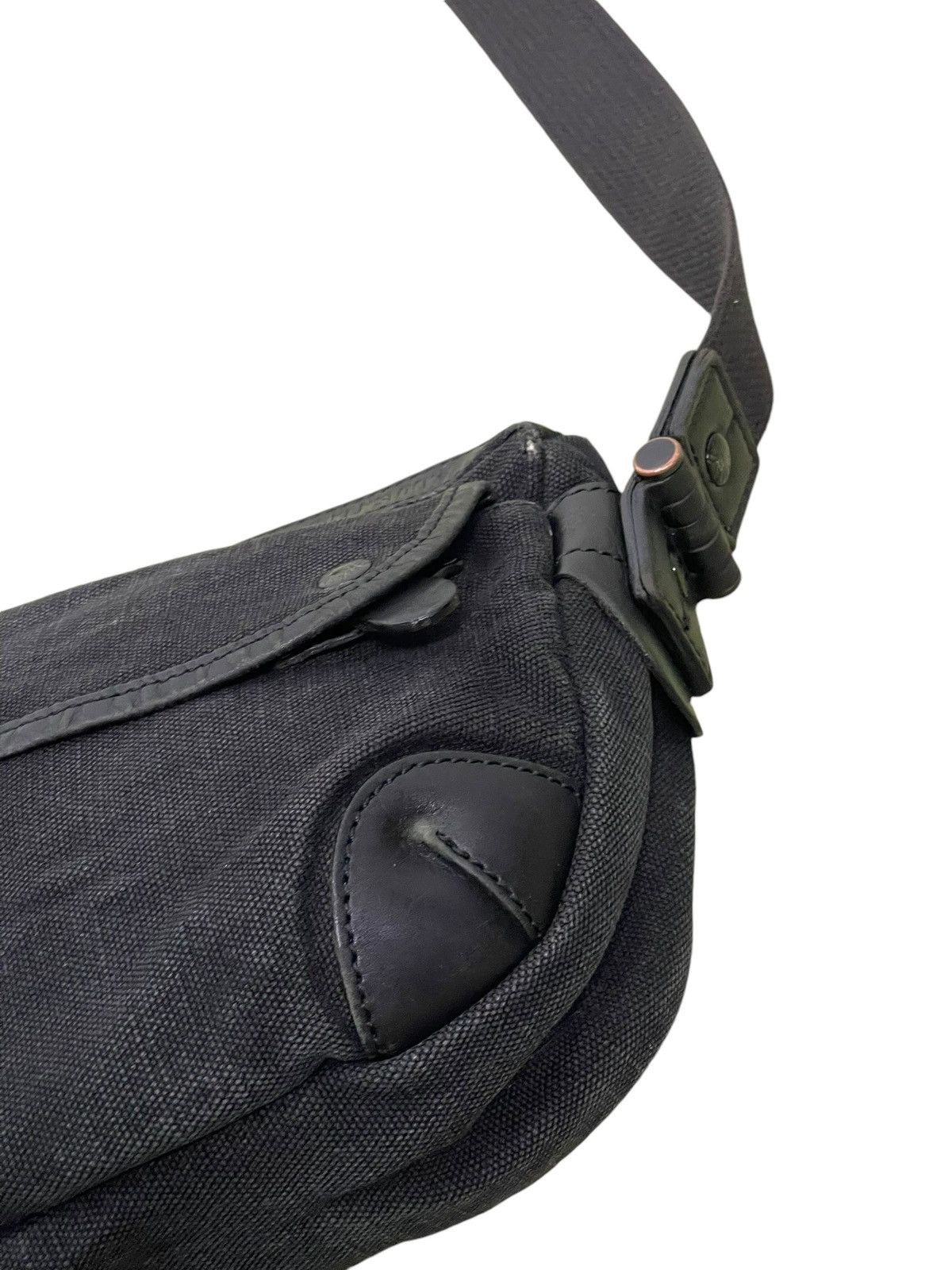 Japanese Brand Leather Cotton Canvas Birkenstock x Grips Cross Body Bag 5🟩 Size ONE SIZE - 7 Thumbnail