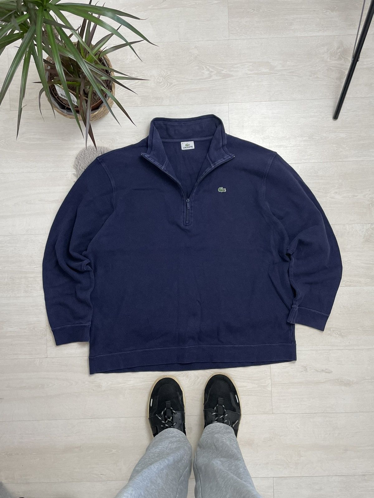 Lacoste Vintage 90’s Sweater Knit Baggy Fit Hooded Luxury