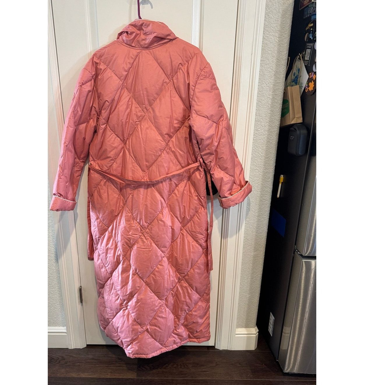 Other Vintage Warm Things down filled robe quilted pink peach sz L Size L / US 10 / IT 46 - 4 Thumbnail