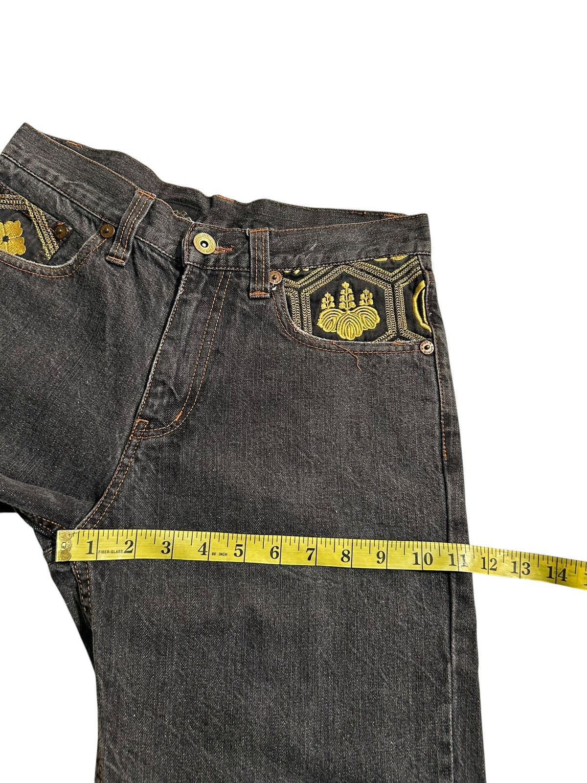 Japanese Brand Karakuri Tamshii Inspired Multi Pocket Denim Jeans Rare Size US 29 - 15 Thumbnail