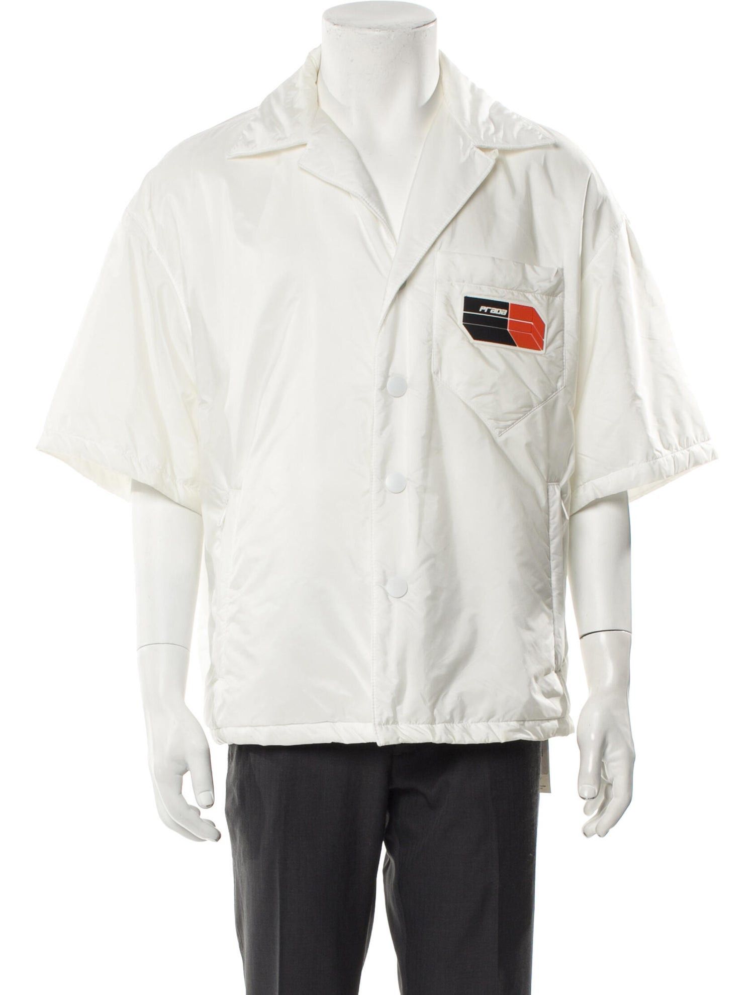 Prada Prada 2018 Nylon Logo Shirt Size US XL / EU 56 / 4 - 1 Thumbnail