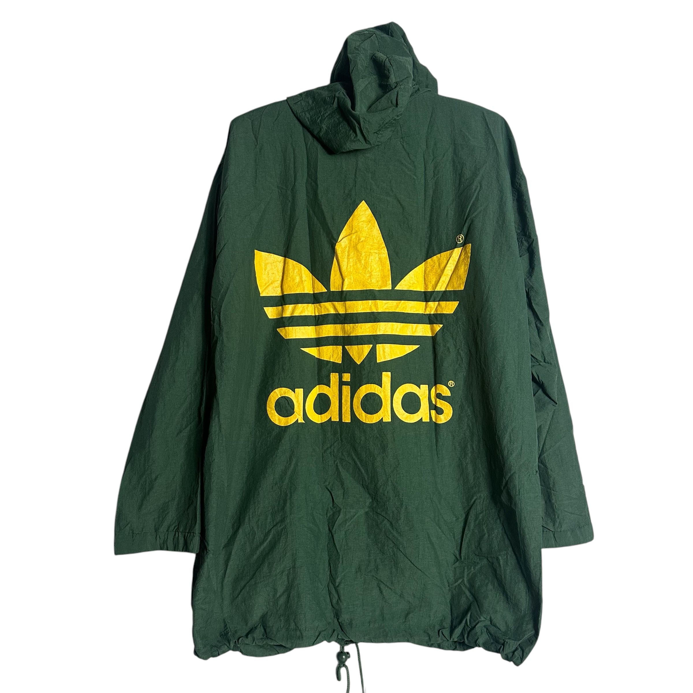 Adidas 🔥RARE🔥Vtg Adidas Big Logo Full Button Hoodie Windbreaker Size US M / EU 48-50 / 2 - 1 Thumbnail
