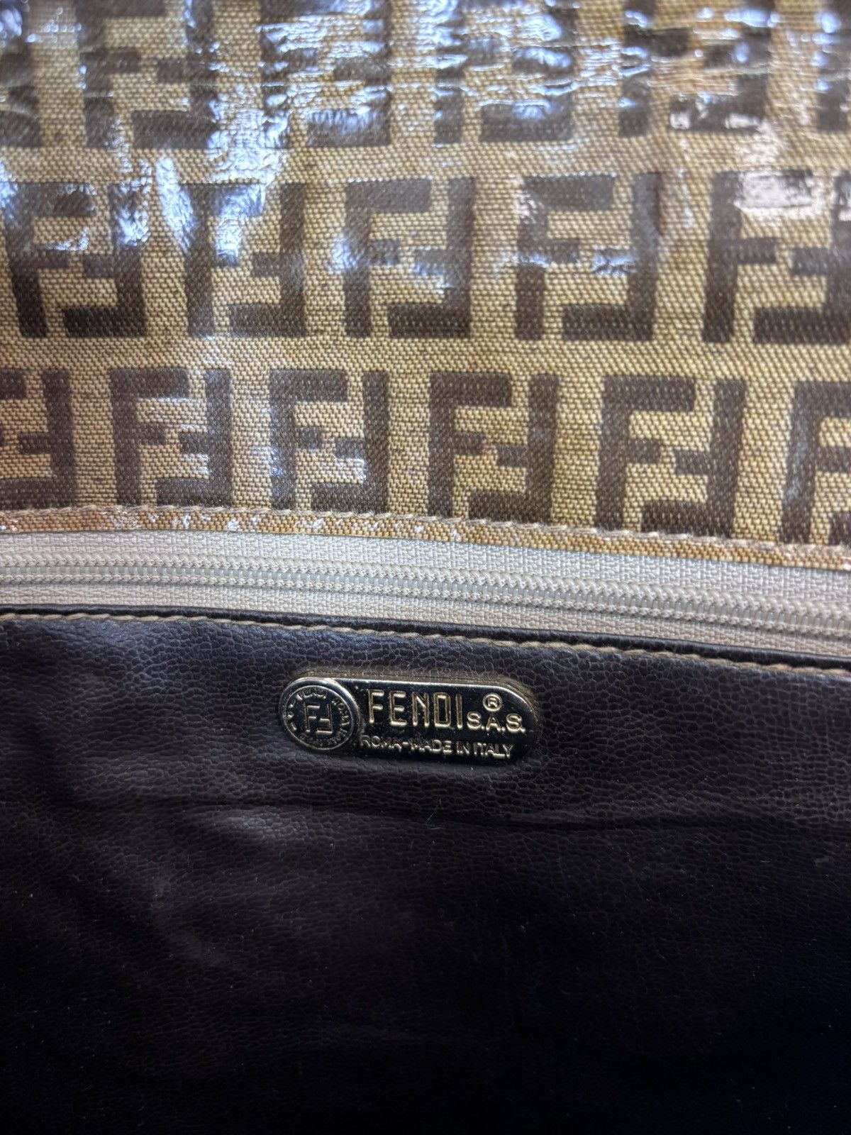 Fendi Vintage Fendi Zucchino Orange Brown Monogram Shoulder Bag Size ONE SIZE - 10 Thumbnail