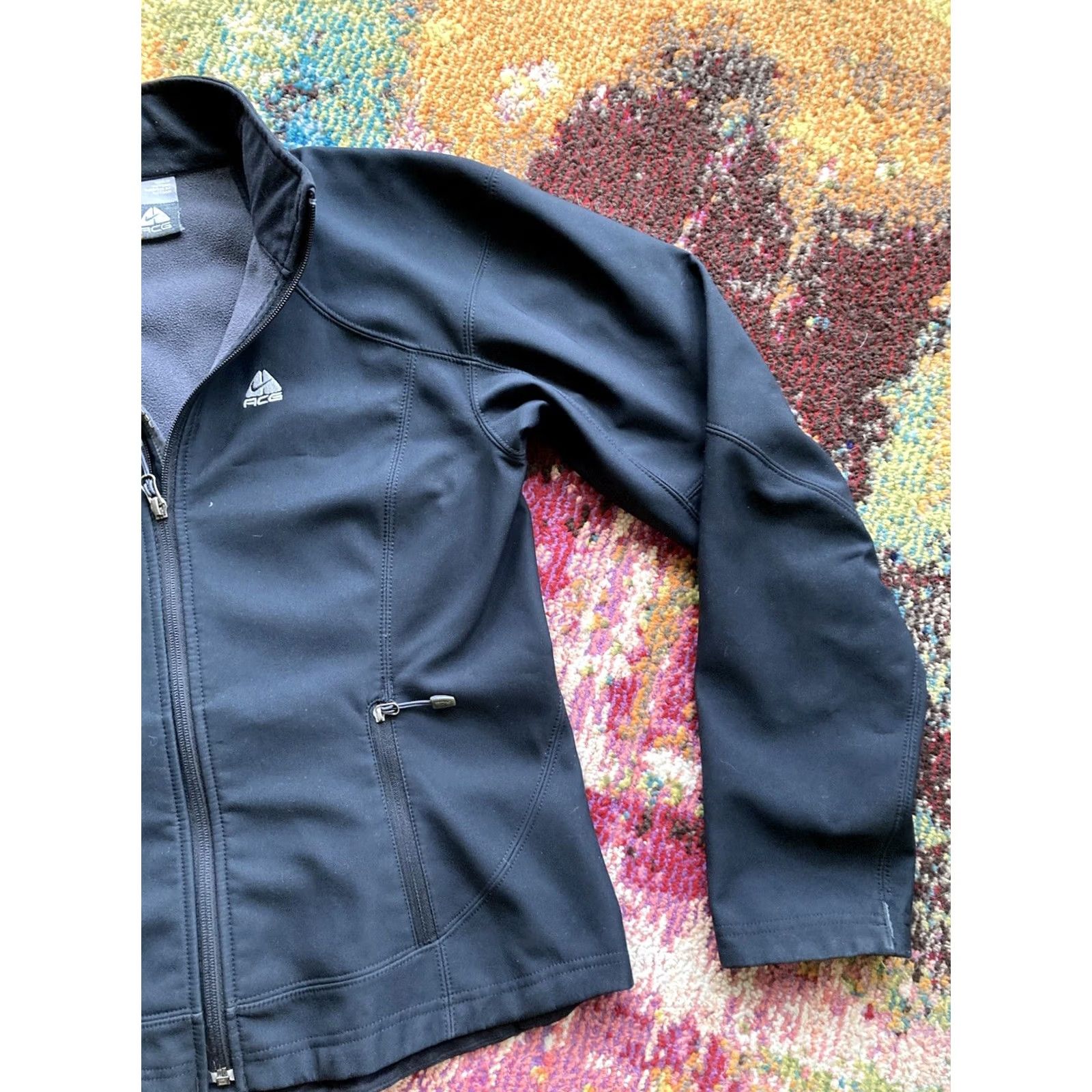 Nike VINTAGE Nike ACG Soft Shell Jacket Mens S Black Full Zip Windbreaker Size US S / EU 44-46 / 1 - 3 Thumbnail