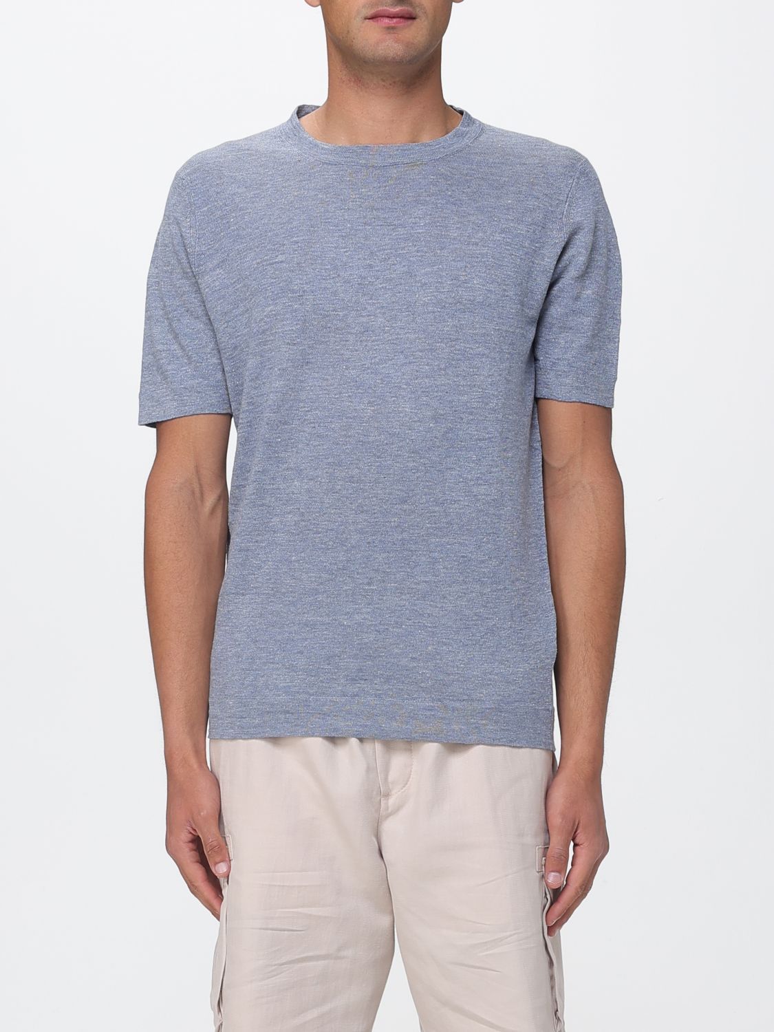 Brunello Cucinelli Brunello Cucinelli Sweater Men Gnawed Blue Size US XXL / EU 58 / 5 - 1 Thumbnail